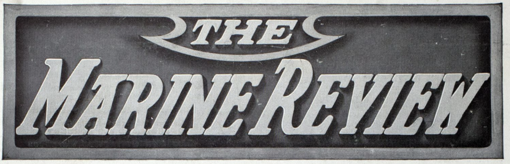 The Marine Review masthead from 1906
